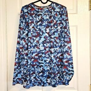 Reel Legends Big Boy's Size Large Reel-TechLong Sleeve Shirt in red and blue